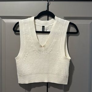 Cropped sweater vest
